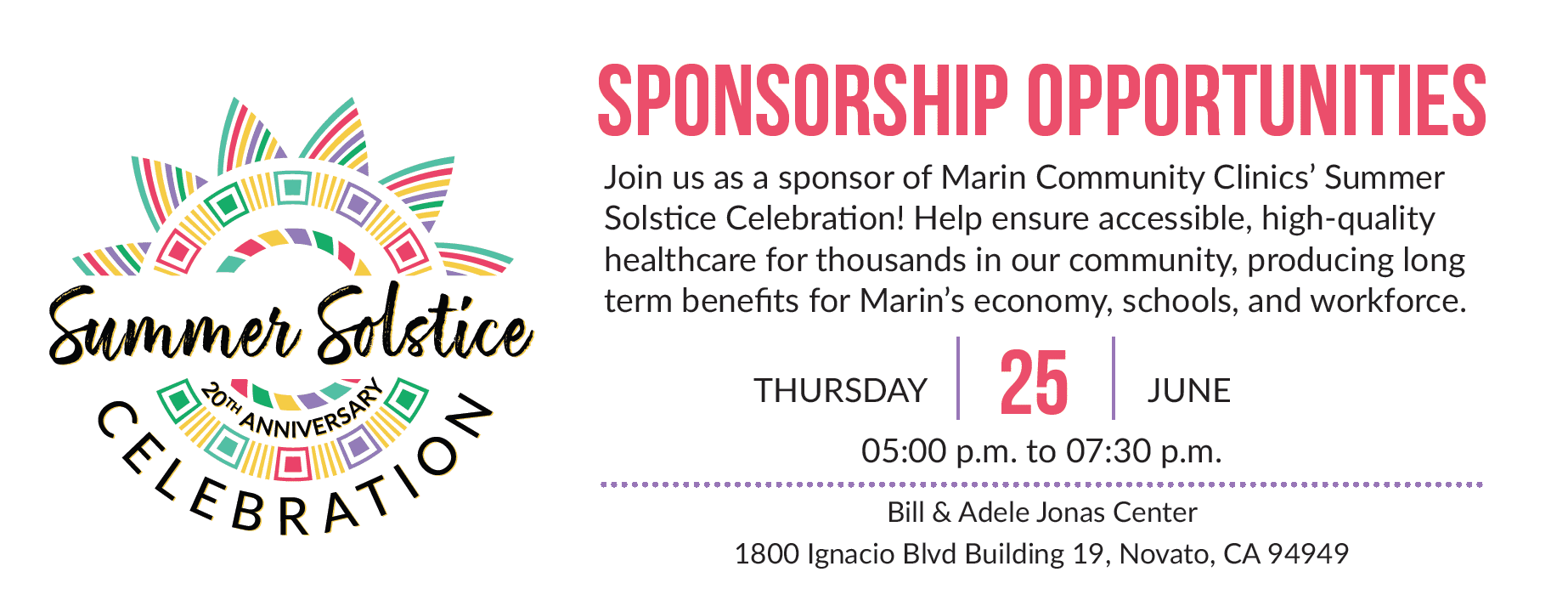 Early Bird Summer Solstice Sponsorship