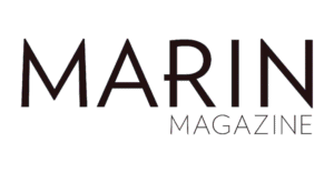 Black text on a white background reads MARIN MAGAZINE in a clean, modern font, with MARIN in large bold letters above the smaller word MAGAZINE.
